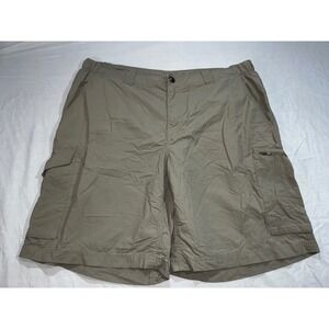 Columbia Mens Omni-Shade Cargo Hiking Shorts Khaki Tan 40W 10L Ripstop Sun Pro